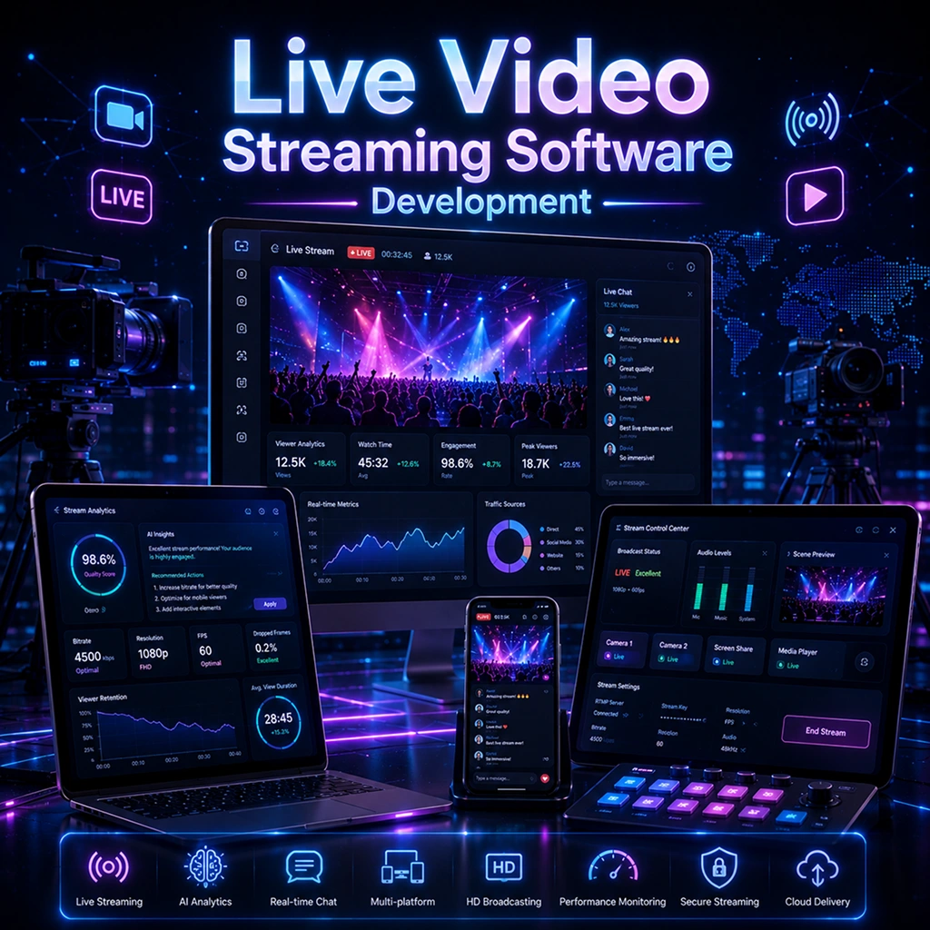 Live video streaming software development services